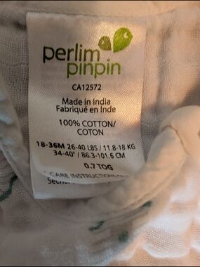 Perlim Pinpin Sleep sac 0.7 - 18-36M